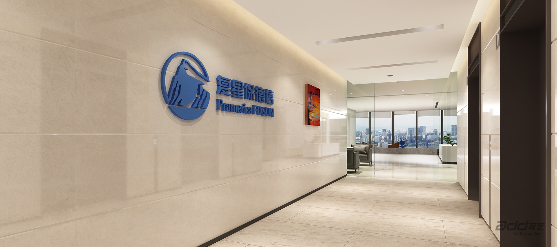 複星保德信辦公室設計 logo牆-pc
